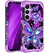 Miqala for Galaxy S24 Plus 5G Case,Glow in The Dark Three Layer Heavy Duty Shockproof Full Protec...