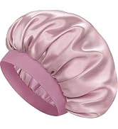 Doitory Satin Silk Bonnet for Sleeping, Double Layer Silk Sleep Cap for Men & Women, Soft Satin L...
