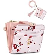 Sunpour Small Wristlet Wallets for Women Keychain Wristlet Wallet RFID Blocking Key Chain Wallet ...