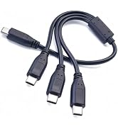 Gavynx USB C Splitter (1Ft),USB C Male to 3 Male 1 in 3 Out Portable Y Splitter Cable Supports Da...