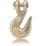 V-chen 3/8" Chain Hook Clevis Grab Hook, Grade 70 Forged Steel Alloy Clevis Hooks, Heavy Duty Cha...