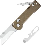 OKNIFE U1 Pro Multitool Folding Utility Knife with Folding Screwdriver, Quick Change Blade, Rail ...