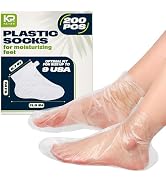 200Pcs Disposable Foot Covers for Feet Moisturizer Socks - Plastic Pedicure Foot Spa Liners Dispo...