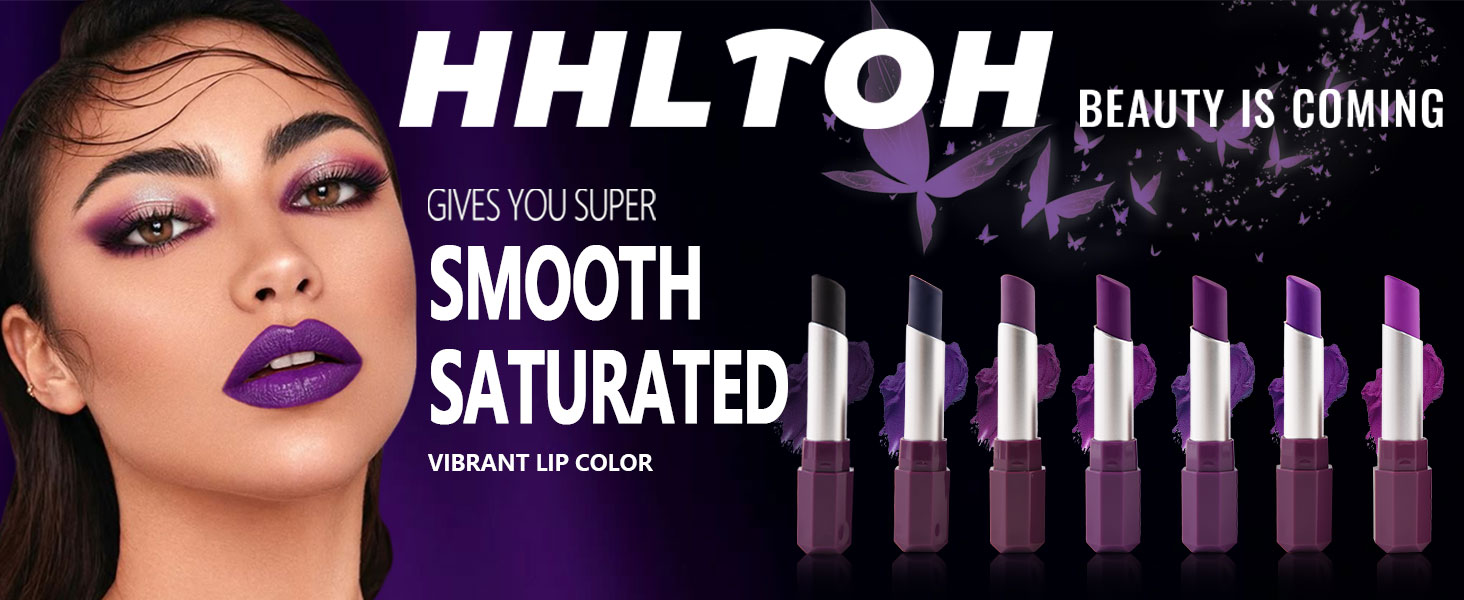 HHLTOH Purple Matte Lipsticks for Women