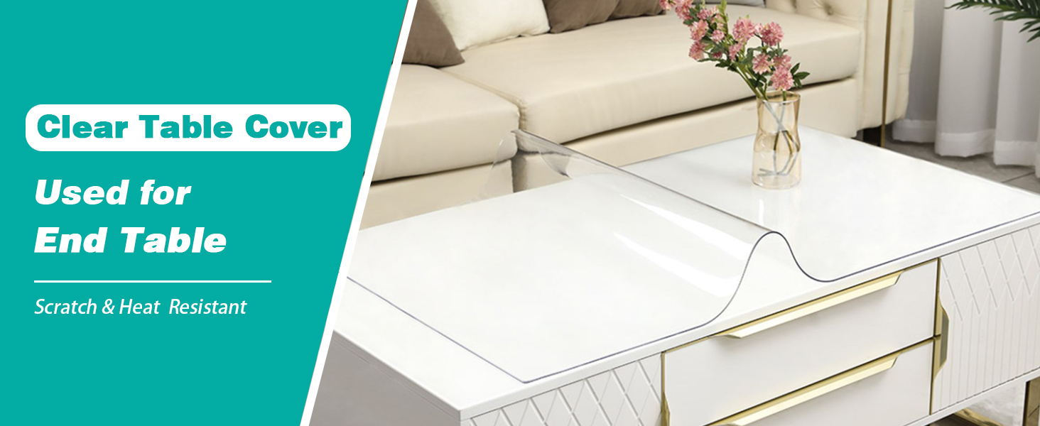 Clear table cover desk mat protector