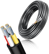 RESHAKE 22 Gauge 4 Conductor Wire, 10FT Low Voltage Stranded Electrical Wires, 22/4 Flexible Tinn...