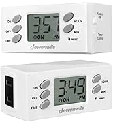 DEWENWILS 24 Hour Outlet Timer, 125V 15A 1000W Timers for Electrical Outlets, 1 Polarized Outlet,...