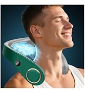 QMKKX Neck Air Conditioner with Cooling Plate-Portable Neck Fan Rechargeable Battery Operated, Wi...