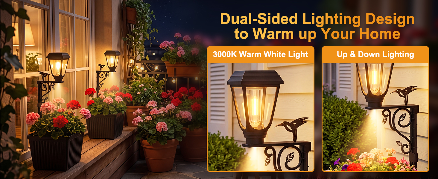 Solar Lamp Post with Planter