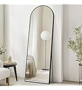 DUMOS Arched Full Length Mirror with Stand Floor Standing Aluminum Frame for Bedroom Body Hanging...