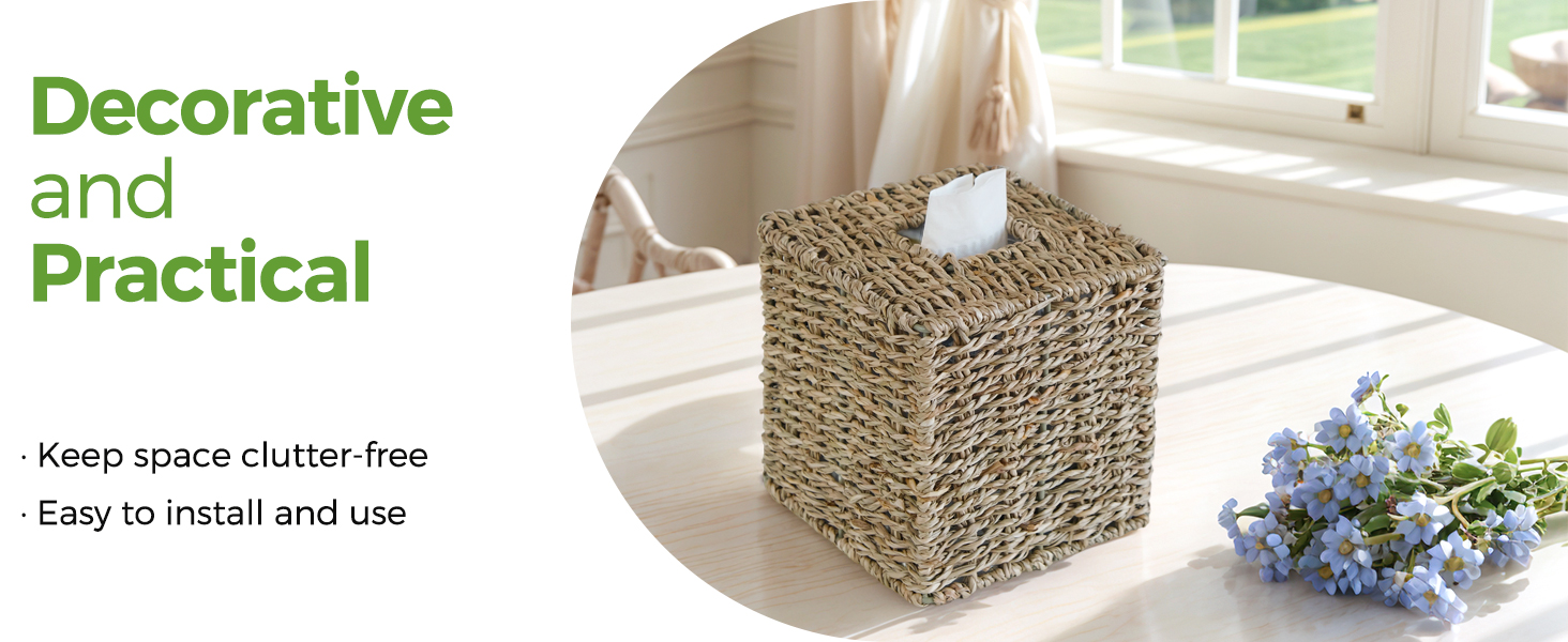 farmhouse style tissue box decorative & practical