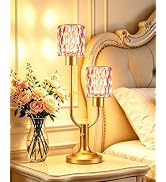 TECHYAP Mid Century Modern Table Lamp for Living Room Bedroom Girls Room Home Office Decor