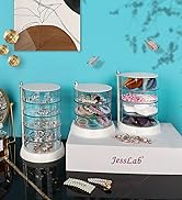 JessLab Hair Accessories Organizer, Clear 5-Layer Acrylic Organizer for Girl Hair Tie, Classify S...