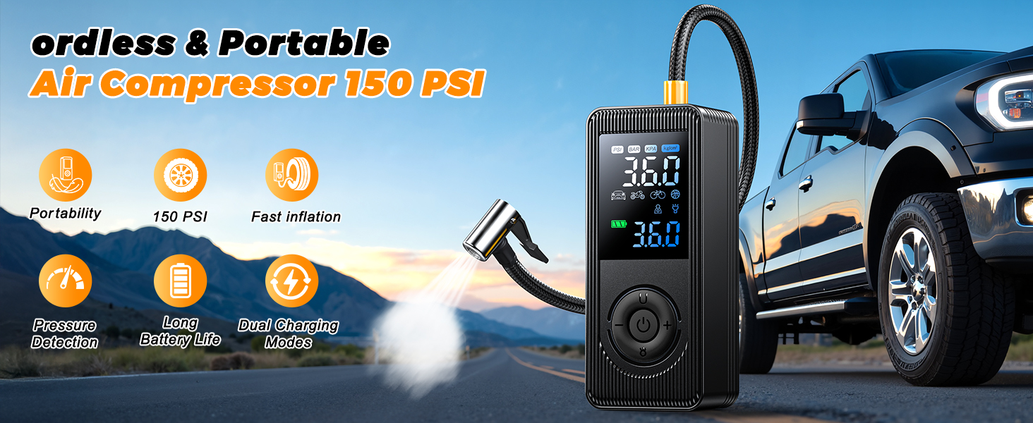 tire inflator portable air compressor