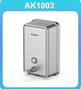 AIKE 37oz Surface Mount Stainless Steel Soap Dispenser for Commercial,Polished Stianless Steel Fi...