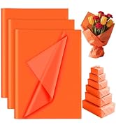PLULON 120 Sheets Orange Tissue Paper for Gift Bags, Gift Wrapping Paper Tissue Bulk for Crafts P...