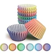Mini Cupcake Liners Cupcake Cups 300-Count Food Grade Green Orange Gradient Design Cupcake Papers...