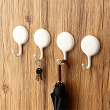 Self-Adhesive Hooks No Drill Wall Mounted Sticky Hooks Durable