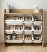 Humble Crew Toy Storage Organizer with 9 Removable Storage Bins for Kids Playroom, 3-Tier with To...