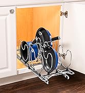 LYNK PROFESSIONAL Pull Out Pot Lid and Cookie Sheet Organizer Rack for Cabinet - Lifetime Ltd. W...