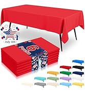 misaya 6 Packs Christmas Disposable Plastic Table Cloth, 54 x 108 Inch Waterproof Rectangle Table...