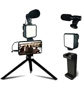 Acuvar Vlogging Kit for Smartphones, iPhones, Android, Tablets, DSLR, Cameras for Online Live Str...