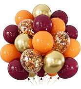 Adeyoo Fall Balloons,12 Inch Thanksgiving Balloons Set for Harvest Party | 50Pcs Fall Colored Bal...