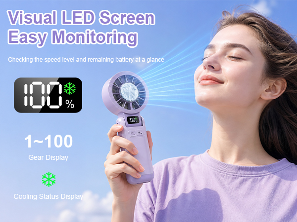 handheld fan with ice cooling