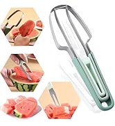 FMOYSIEN Watermelon Cutter Slicer Tool,3-in-1 Stainless Steel Watermelon Cutter Watermelon Popsic...