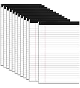 Roneky 12 Pack Note Pads 5x8, Small Legal Pads 5x8 White Writing Paper for Work, Mini Notepads Co...