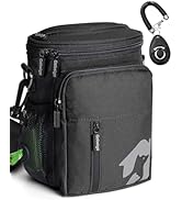 Gobeigo 8 Cup Dog Treat Pouch and Training Clicker, Dog Walking Bag with Phone Holder, Built-in P...