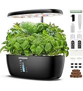 Indoor Garden Hydroponics Growing System: 12 Pods Plant Germination Kit Garden Kit Growth Lamp Co...