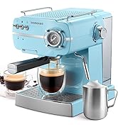 Ihomekee Espresso Machine, Retro Style Espresso Coffee Maker with Fast Heating Automatic, Latte &...
