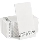FOCUSLINE 100 Linen Feel Disposable Bathroom Napkins, Guest Towels Disposable Bathroom Soft, Abso...