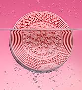 Jessup Makeup Brush Cleaning Mat with Color Removal Sponge, 2 in 1 Silicone Makeup Brush Cleaner ...