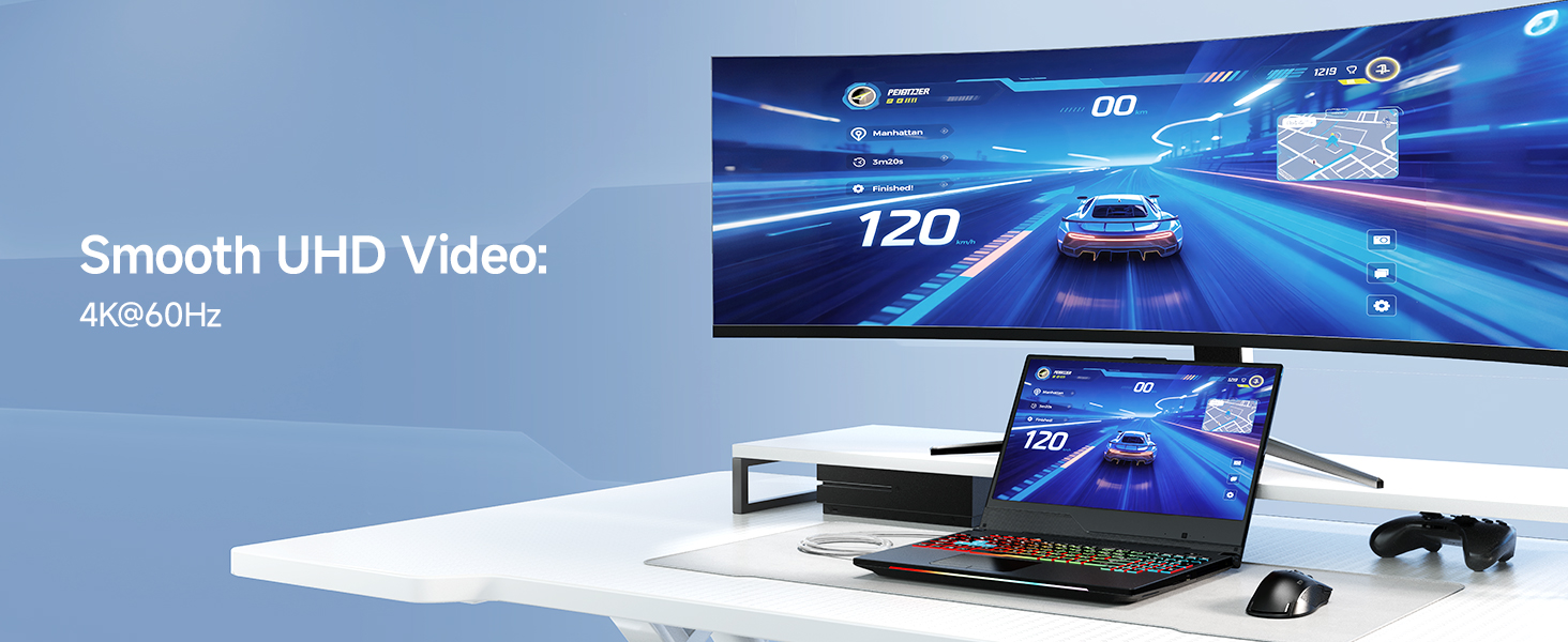 Cable Matters 10Gbps USB C to USB C cable with 4K@60Hz video support.