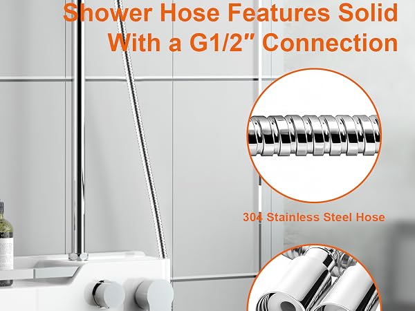 BBLIFE Metal Handheld Shower Head Shower Hose