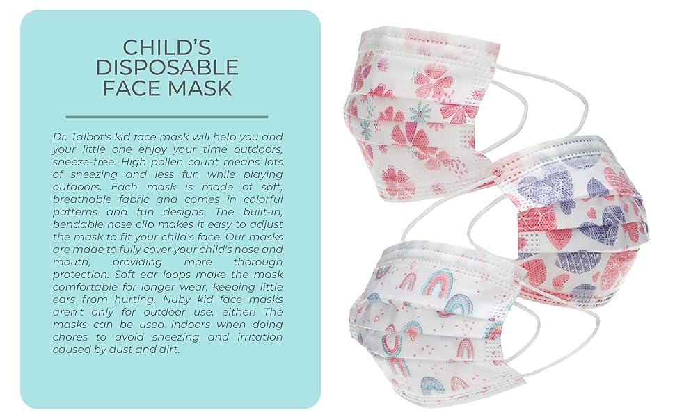 mask, girl, tween, child, kids, disposable, adjustable, protect, ppe, face mask, comfortable