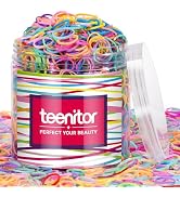 Teenitor Color Elastic Hair Bands, Hair Ties,2000pcs Multi Color Hair Holder Hair Tie Elastic Rub...