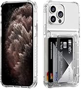 ACANDYA for iPhone 11 Pro Max Case Wallet Clear Protective Phone Case with Credit Card Holder Hea...