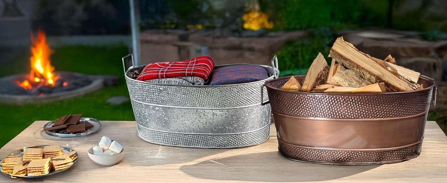 Long-lasting metal containers perfect for storing home essentials indoors and outdoors.