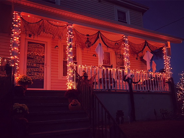 orange christmas lights