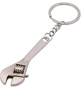 WsjiaboFux Silver Mini Wrench Auto Parts Cool Keychains Metal Car Keychain Men's Key Chain Turbo ...