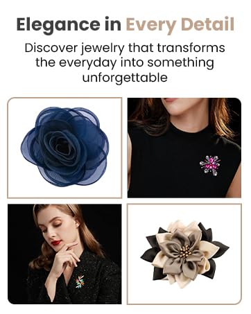 flower brooch for women rose hair brooch blue brooch for women dresser assessories pin for clothes