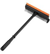 2 in1 Window Squeegee for Car, Window Cleaner with 16inch Long Handle,Sponge Car Window Squeegee ...