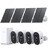 aosu Security Cameras Outdoor Wireless Home System, Solar Powered, Cross-Camera Tracking, True 2K...