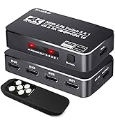 4K HDR HDMI Switch, Koopman 5 Ports 4K 60Hz HDMI 2.0 Switcher Selector with IR Remote, Supports U...