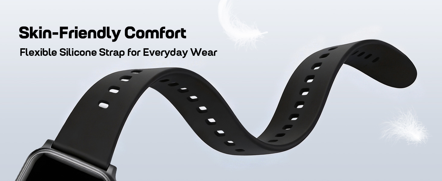 smart watch with skin-friendly comfort watch band