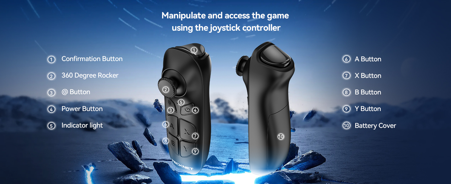 the joystick controller for the game