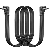 LANMINGLEL Short 90 Degree USB Type C 2.0 Flat Cable,PD 65W USB C 2.0 Fast Charge Cord,Data & Fas...